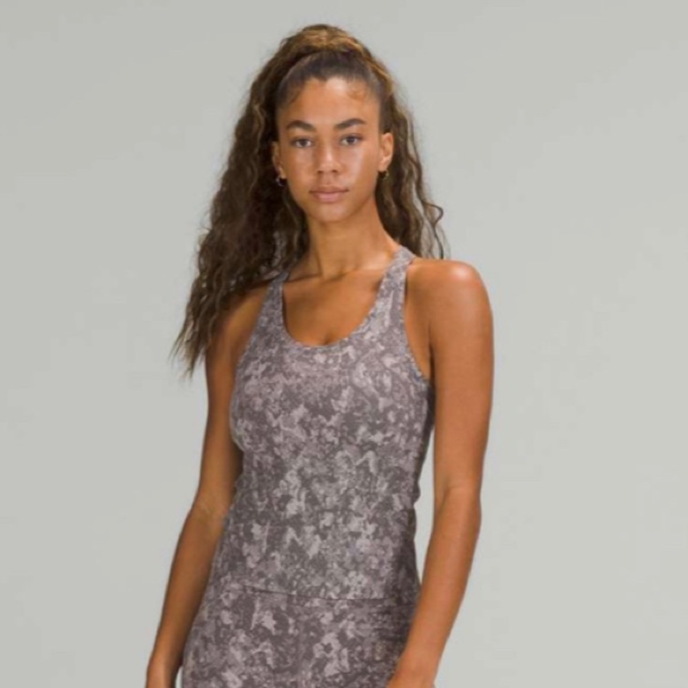 Lululemon Cool Racerback Short Tank Top. Size 8. Hideaway Camo Lunar Rock Multi